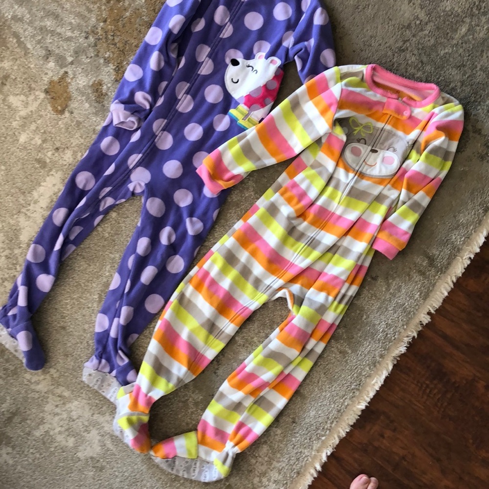 Pair of Carter’s footed sleepers